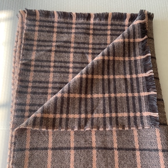 Soft Pink & Gray Patterned Wrap/Scarf - Picture 7 of 7